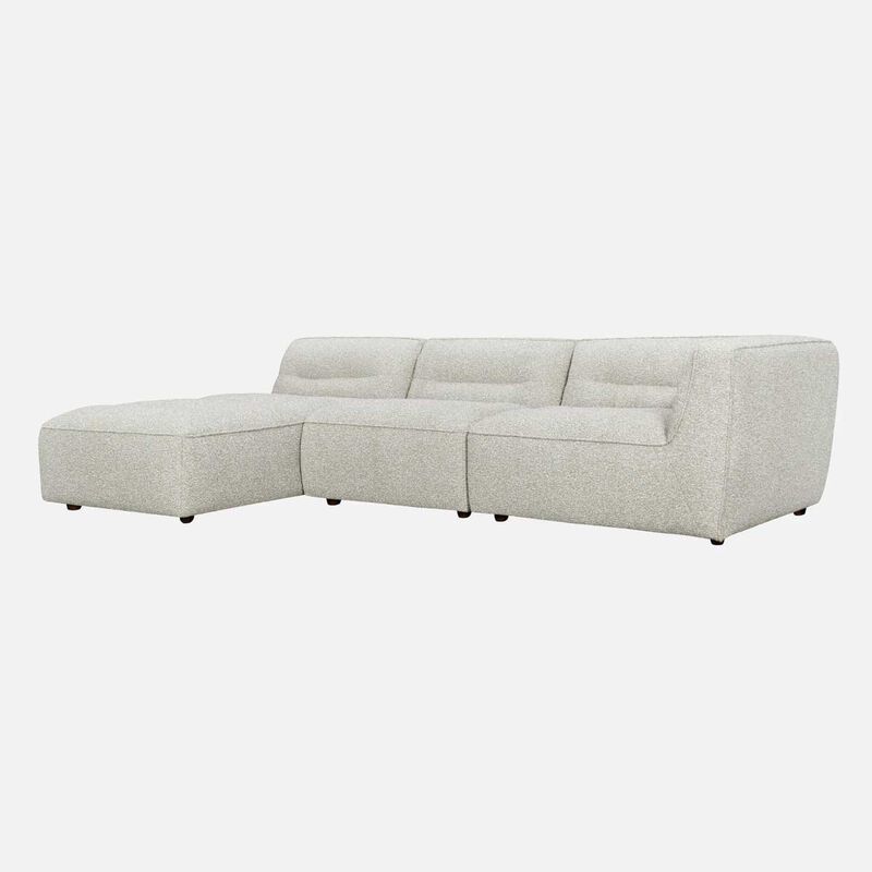 NED Collections Grace Sofa 1 Seater Right Arm - Oat Cloud image number 2